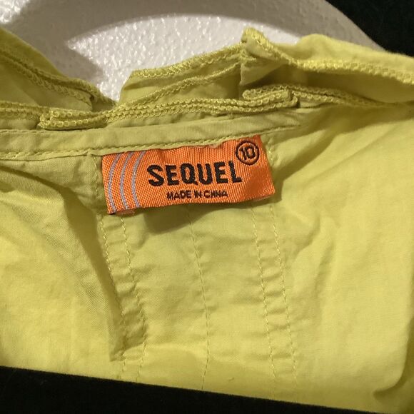 Vintage Y2K Green Fairycore Cottagecore Fairy Ruffle Cotton Button Up Top Sz 10 - Picture 11 of 12